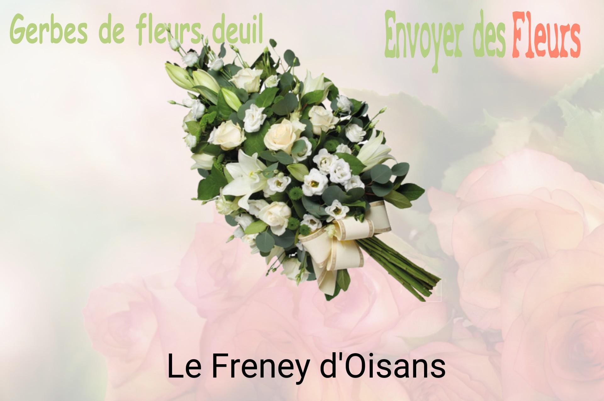 Gerbe de fleurs de deuil livrée à Le Freney-d'Oisans